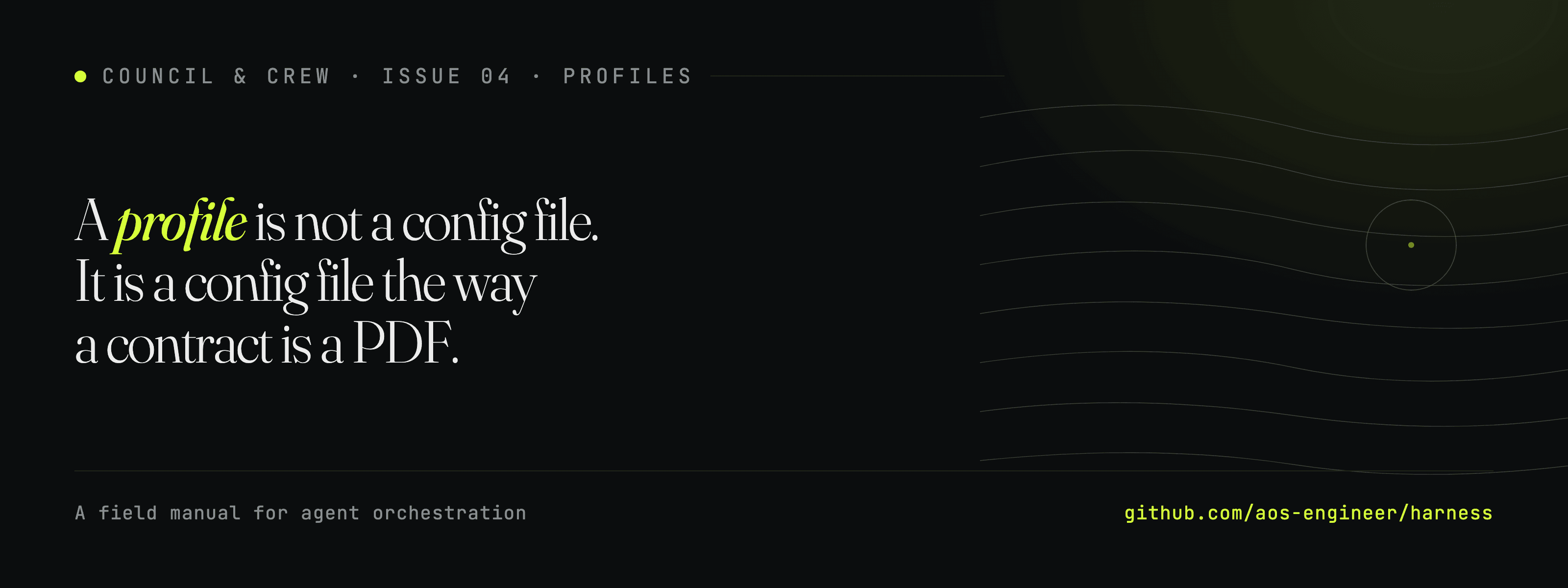 Council & Crew, Issue 4: Profiles, the Primitive Most Frameworks Miss.